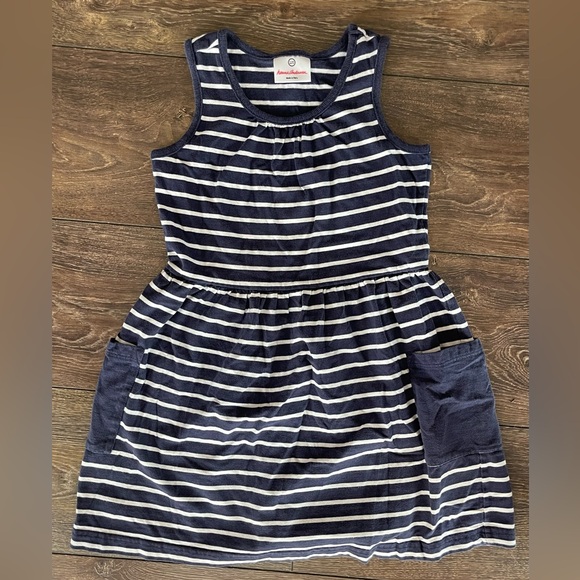 Hanna Andersson Navy Blue Stripe Sundress Size 120 US 6-7 - Picture 1 of 2
